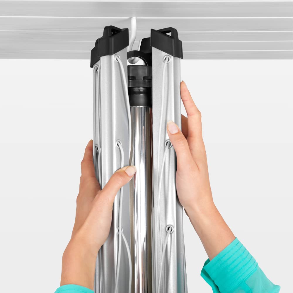 Brabantia Lift-O-Matic Rotary Dryer – 60m Clothes Line with Ground Spike