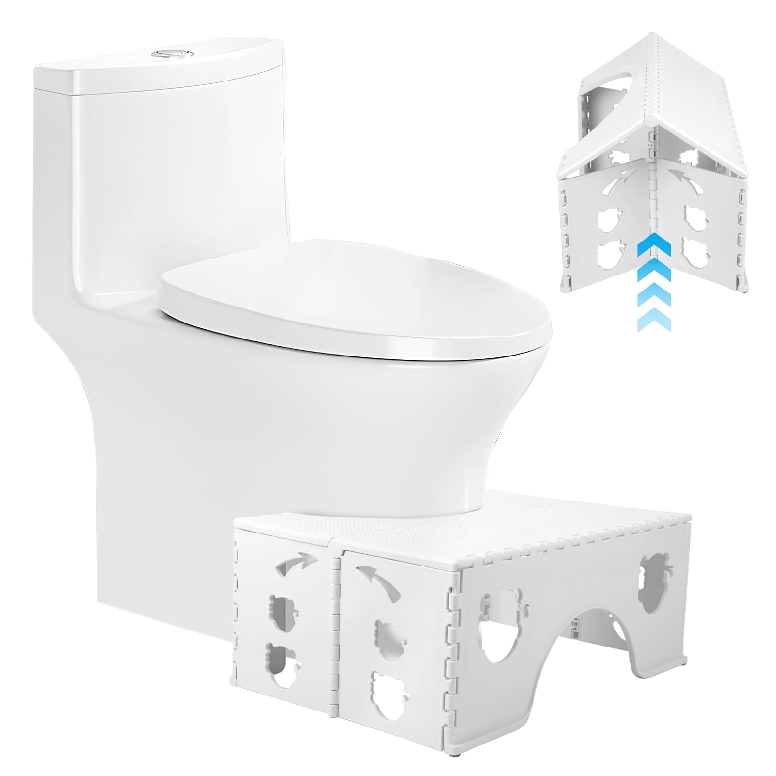 Foldable Toilet Stool – 7 Inch Ergonomic Squatting Step