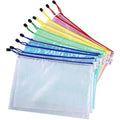 Vicloon A4 Plastic Wallets – 10 Pcs Mesh Zip Document Bags for Office