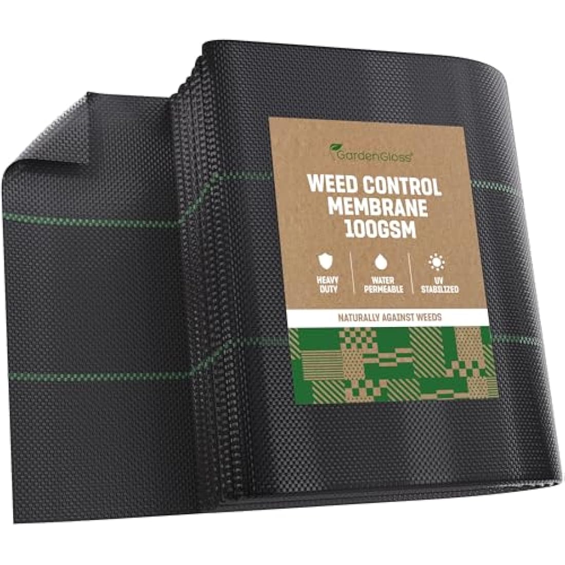 GardenGloss 100gsm Weed Control Membrane – 30m2 UV Stable Fabric