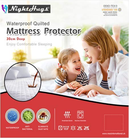 MAS International Ltd Quilted Super King Mattress Protectors - Hypoallergenic Deep Fitted Mattress Cover for Bed - image 3
