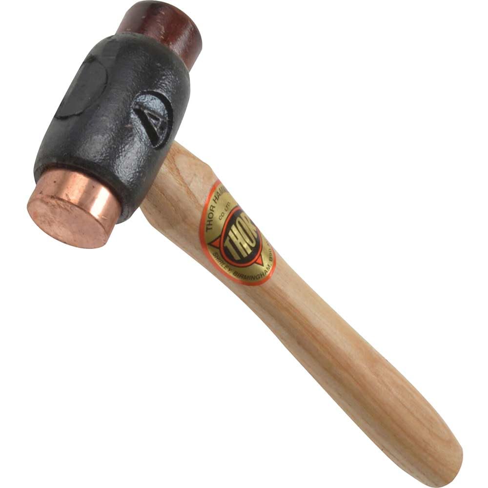 Thor 208 Copper and Rawhide Hammer – Size A Double-Sided Mallet