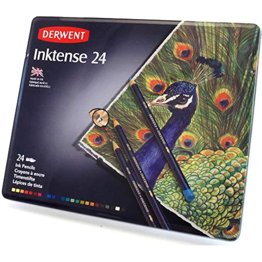 Derwent Inktense Pencils - 24 Piece Multi-Coloured Professional Art Set