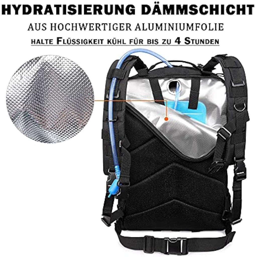 G4Free 50L Tactical Backpack | Water Resistant Molle Military Rucksack