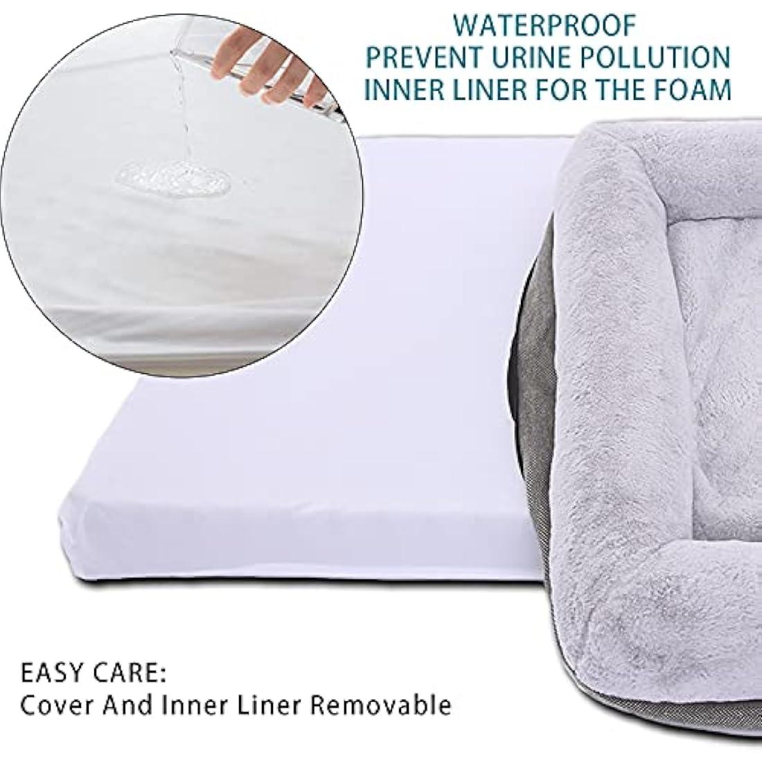 Rusefar Orthopedic Dog Bed – Waterproof Washable Large Pet Bed