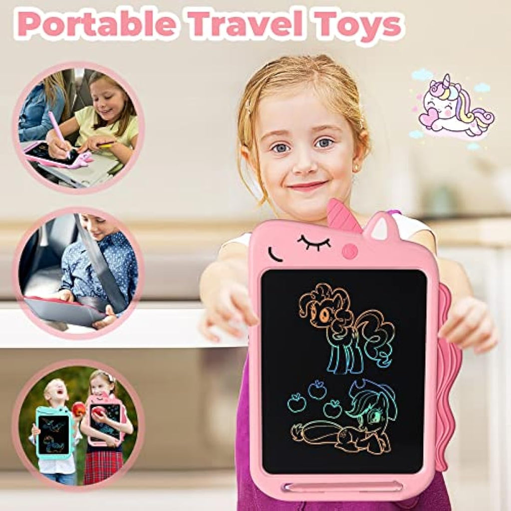 NOBES 10-inch LCD Writing Tablet – Pink Unicorn Educational Drawing Pad