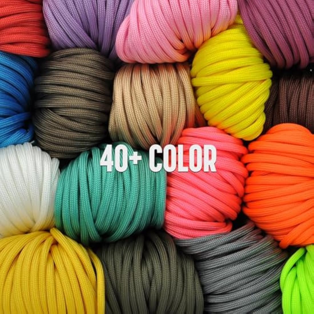 Brotree 4mm 9-Strand Nylon Paracord – 100M Type III Parachute Cord, Black