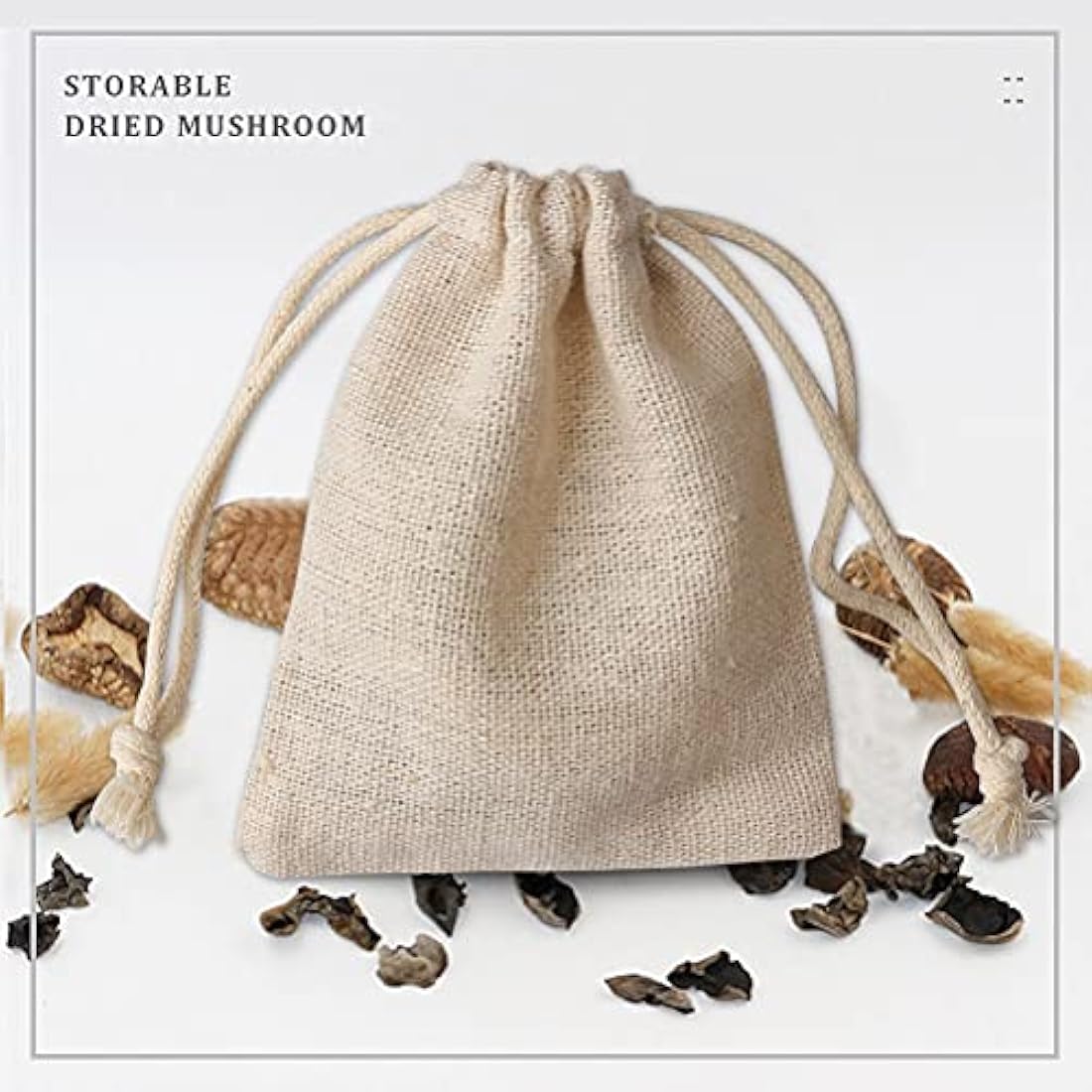 nuoshen 30 Pcs Burlap Drawstring Bags | 8x10cm Hessian Gift Pouches