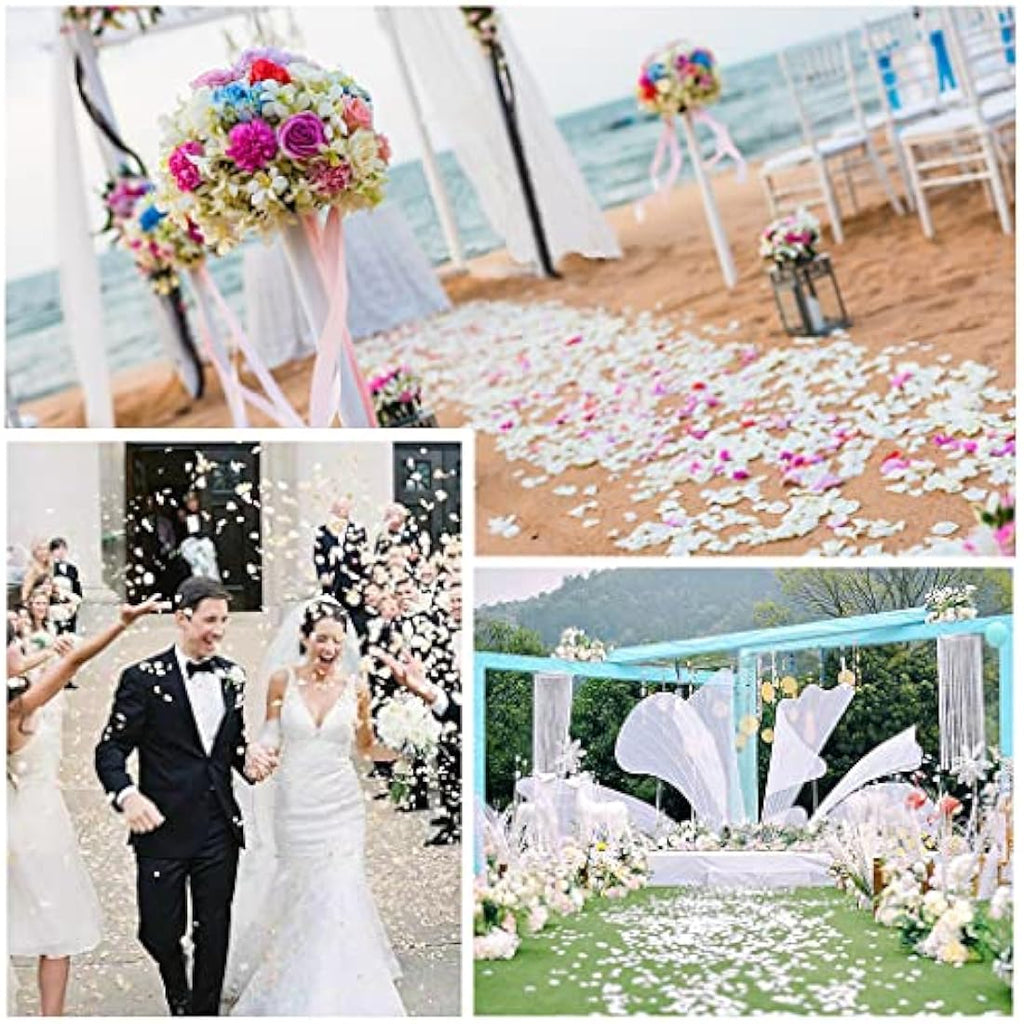 2000pcs Artificial White Rose Petals for Wedding Decor