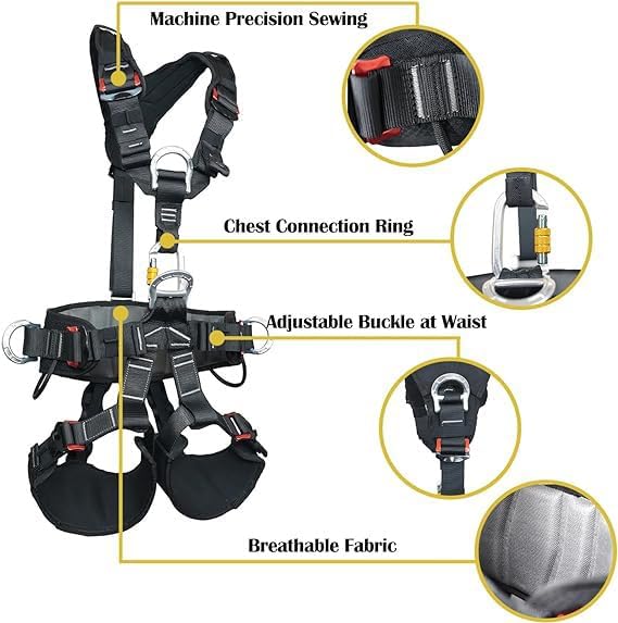 Jolof Store Full Body Safety Harness | Adjustable Rock Climbing Belt