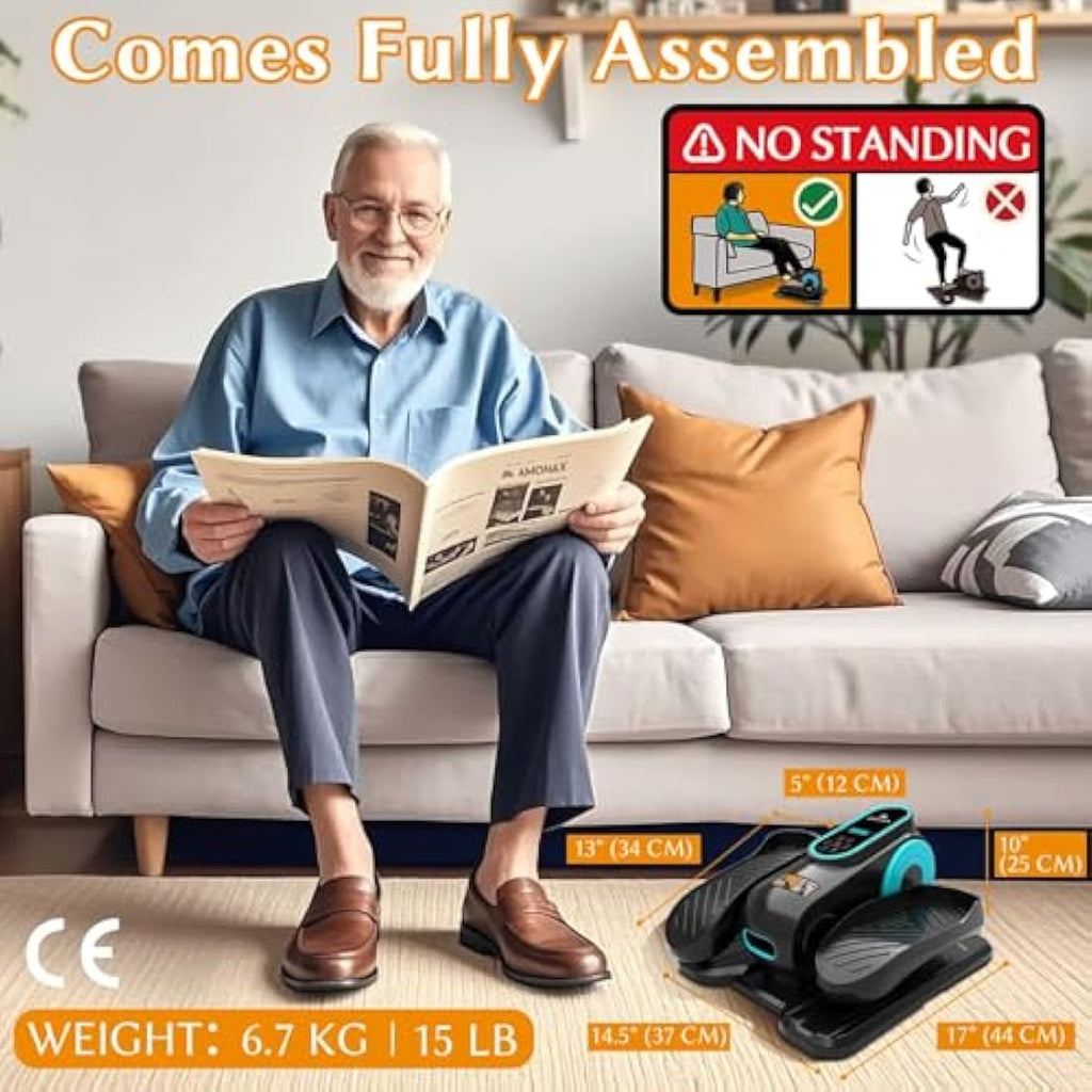 Amonax Electric Seated Pedal Exerciser – Under Desk Elliptical Machine