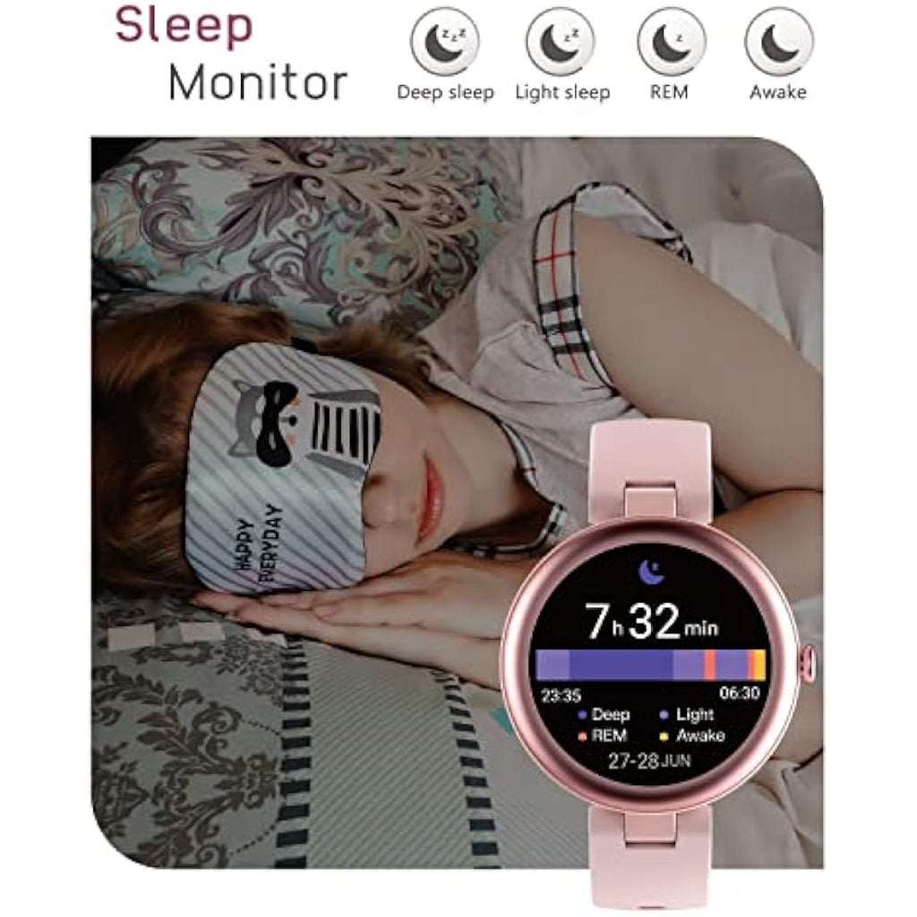 SHANG WING Lynn Women's Smartwatch | 1.1" Slim Fitness & Health Tracker