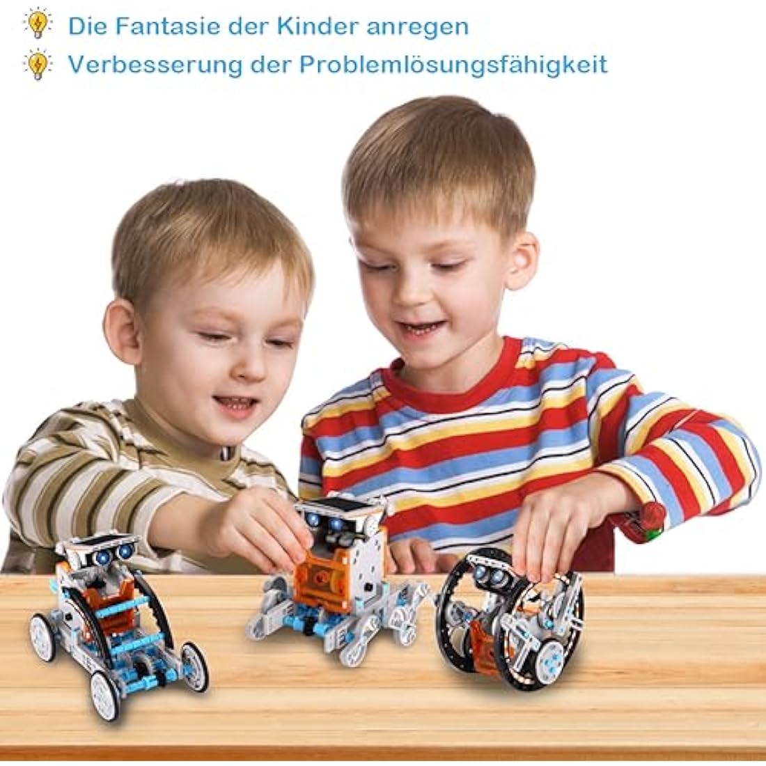 ACELIFE 12-in-1 Solar Robot STEM Toy | DIY Science Building Kit - Grey