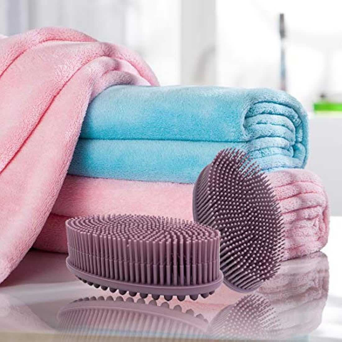 Jolof Store Silicone Body Brush | Double-Sided Soft Back Scrubber
