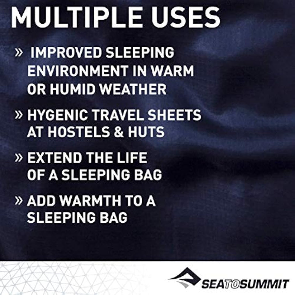 Sea to Summit Silk Sleeping Bag Liner – Elastic Mummy Hooded Inlett
