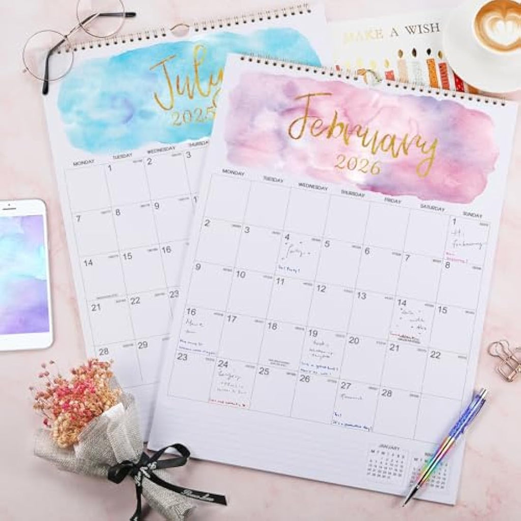 Jolof Store 2025–2026 Wall Planner – 18 Month Family Monthly Calendar