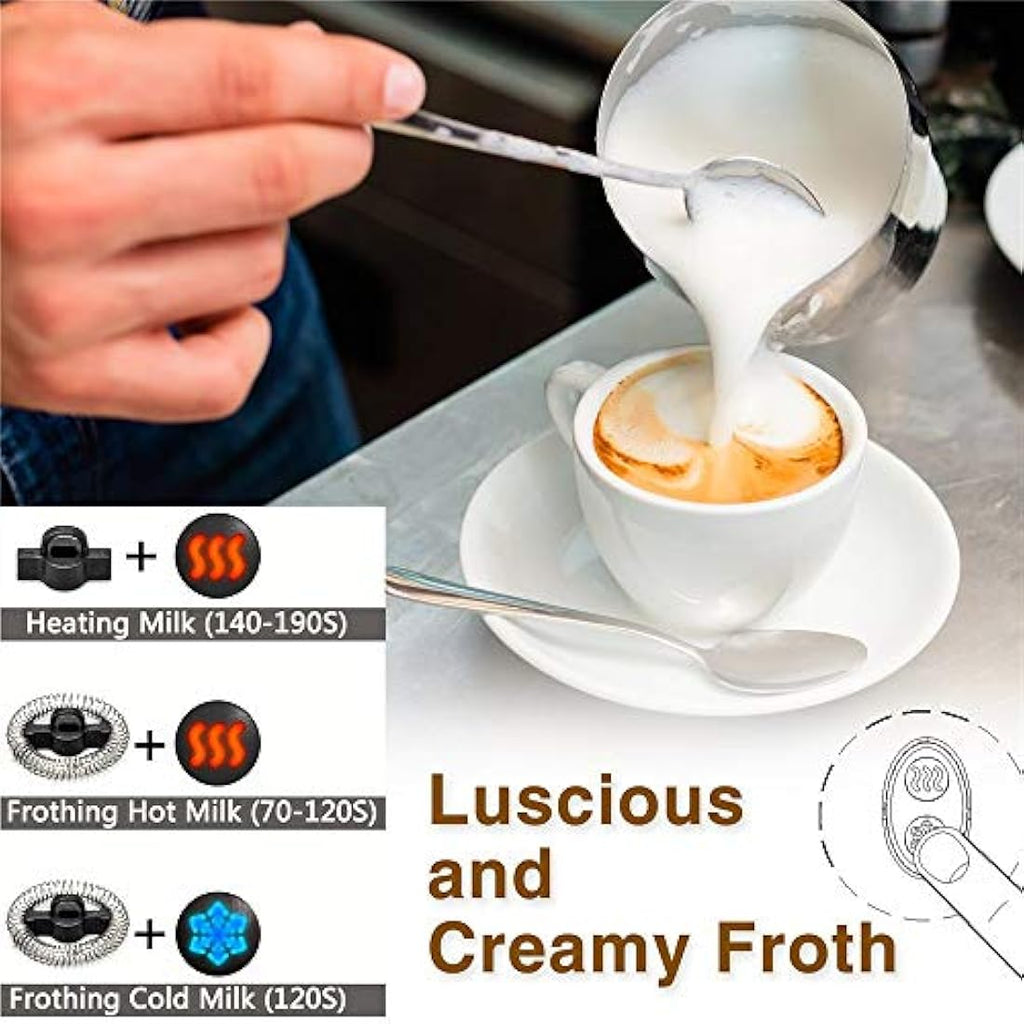 CHINYA Electric Milk Frother - Stainless Steel Automatic Foam Maker