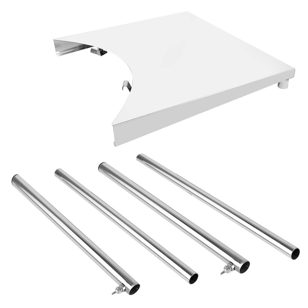 Onlyfire Stainless Steel Grill Side Table for Weber Kettle Grills