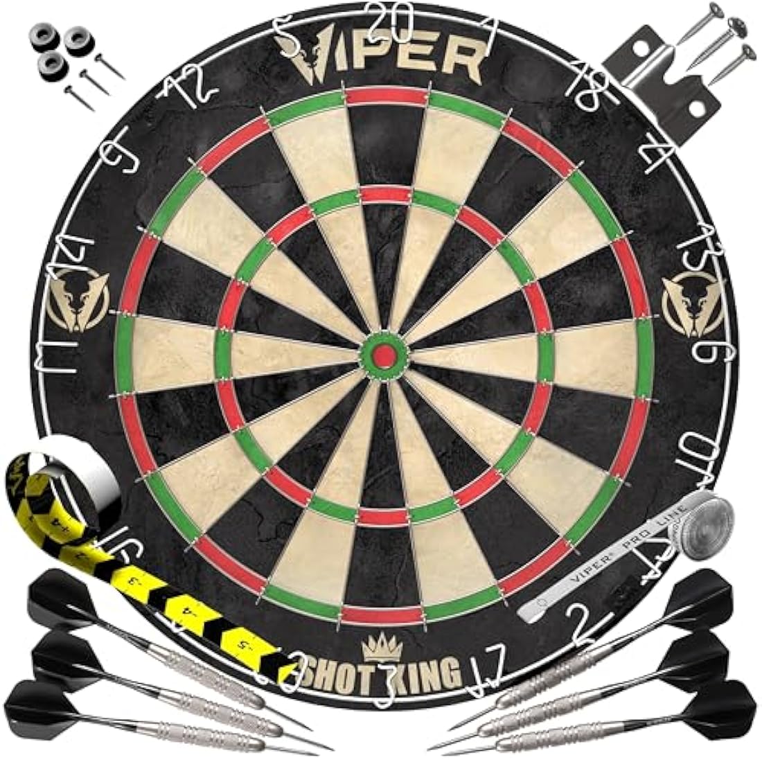 Regulation Bristle Dartboard Set – 17.75" Sisal with 6 Darts