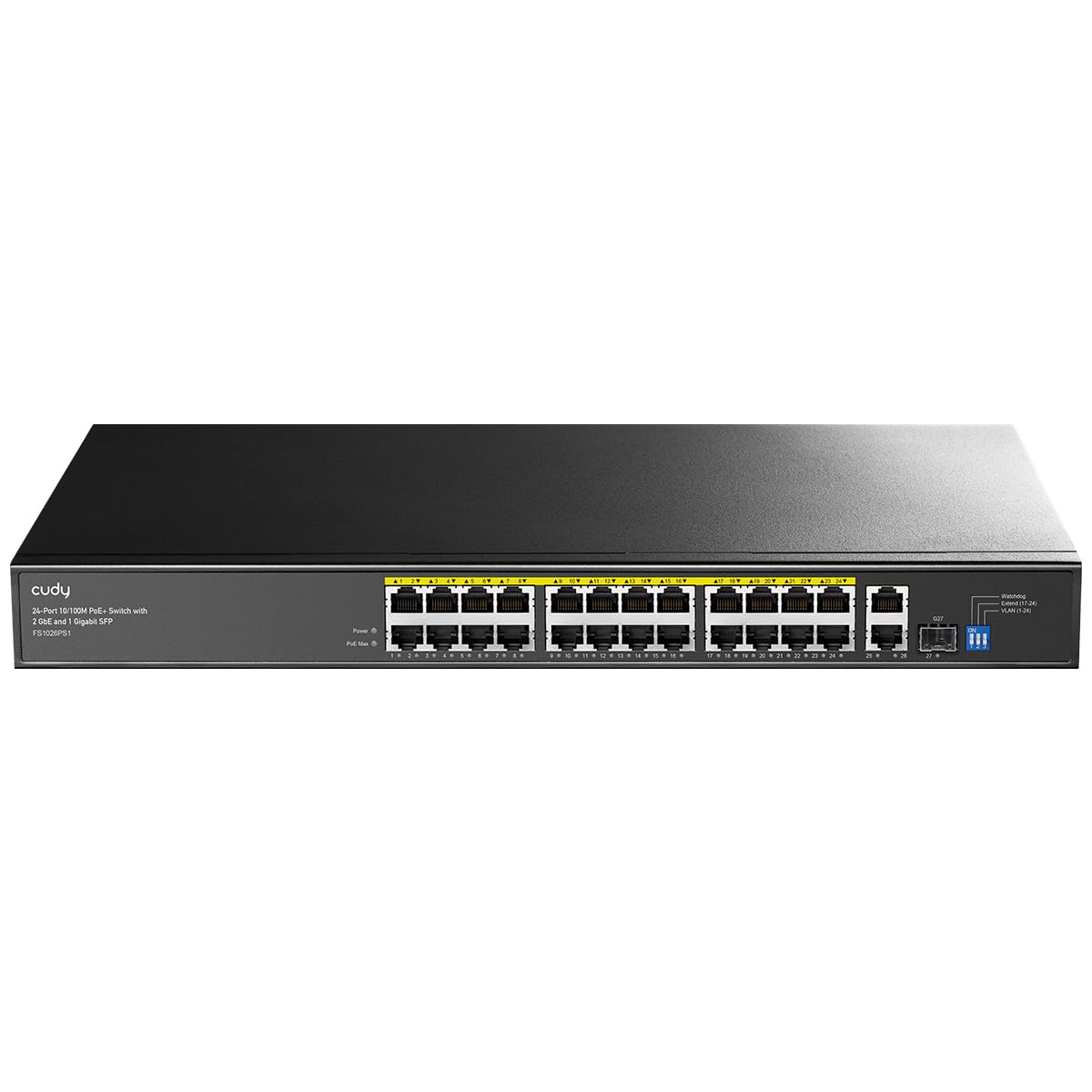 Cudy 24-Port 100Mbps PoE+ Unmanaged Switch | 300W Rackmount - FS1026PS1