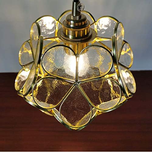 Bieye Cherry Blossom Tiffany Stained Glass Pendant Light – 8-Inch Petal