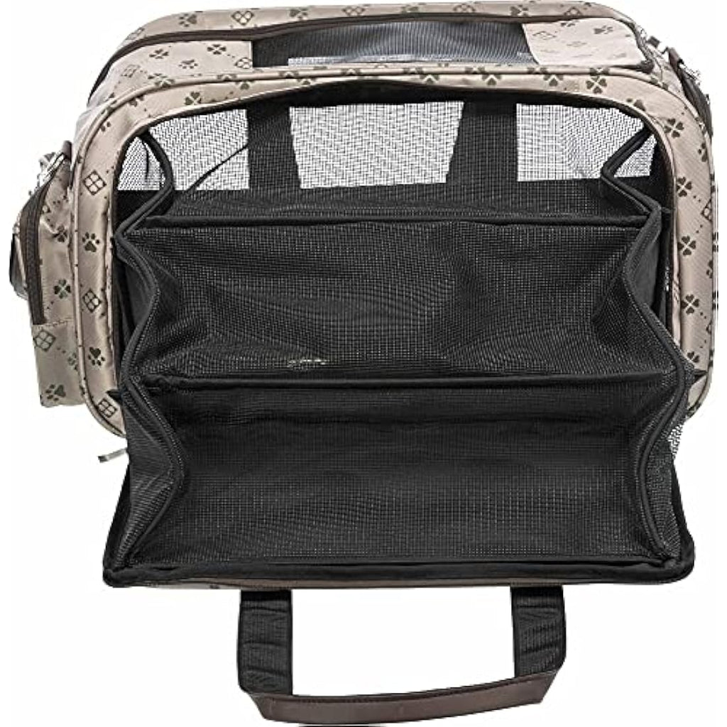Trixie Maxima Pet Carrier – Padded Polyester Travel Bag, Beige/Brown