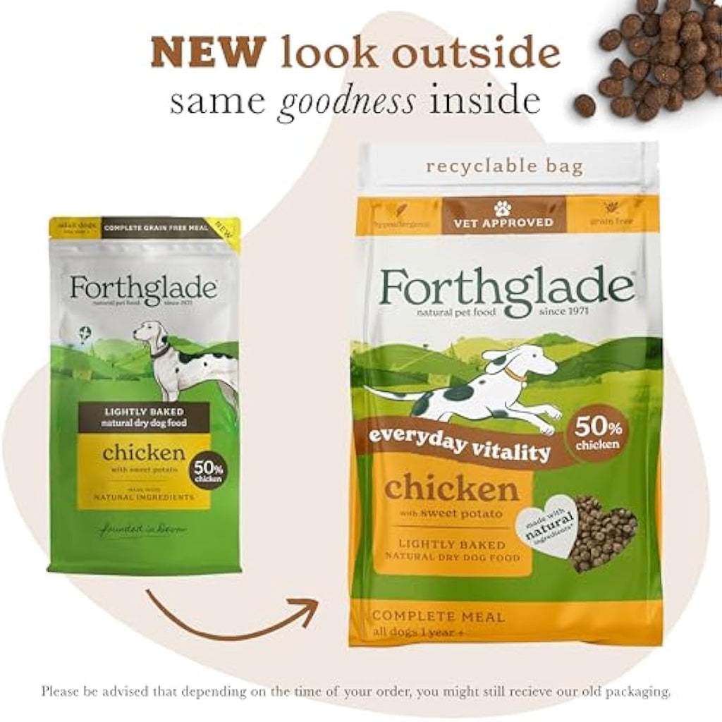 Forthglade Grain Free Dry Dog Food – Chicken & Sweet Potato (6kg Bag)