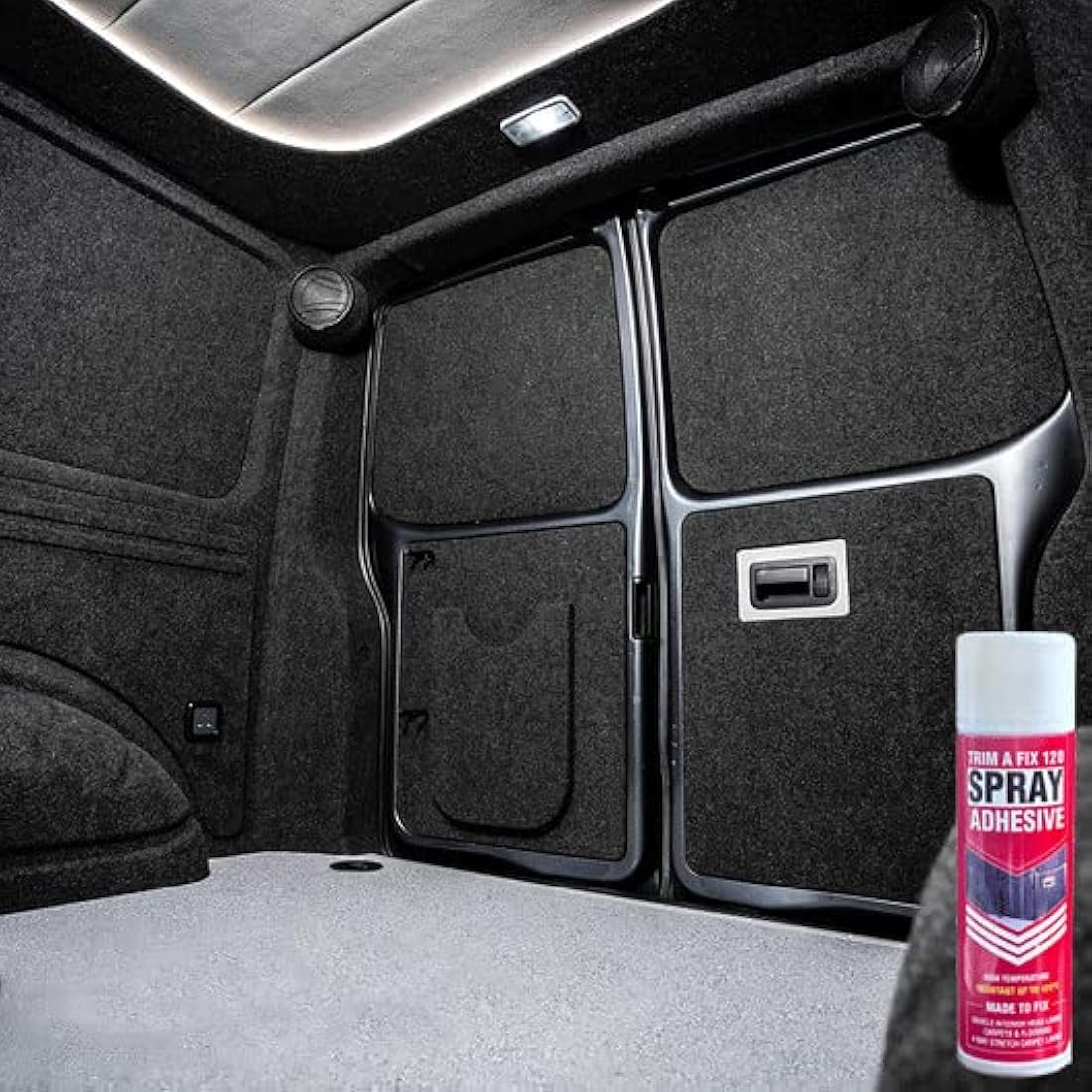 Shield-Auto-Care 4 Way Stretch Van Lining Carpet Kit with Trimfix Glue