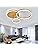 XEMQENER Modern LED Ceiling Light | 57W Gold Flush Mount Chandelier