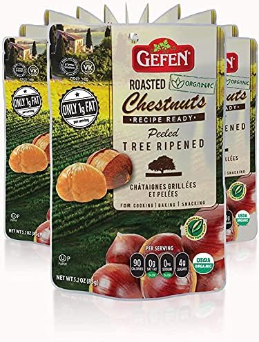 Gefen Whole Roasted & Peeled Chestnuts – All Natural 150g (12 Pack)