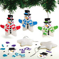 Baker Ross Snowman Star Bauble Kits – DIY Christmas Craft (Pack of 6)