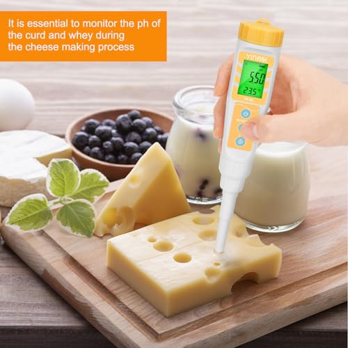 YINMIK Digital Food pH Meter – Professional Spear Probe Tester with ATC