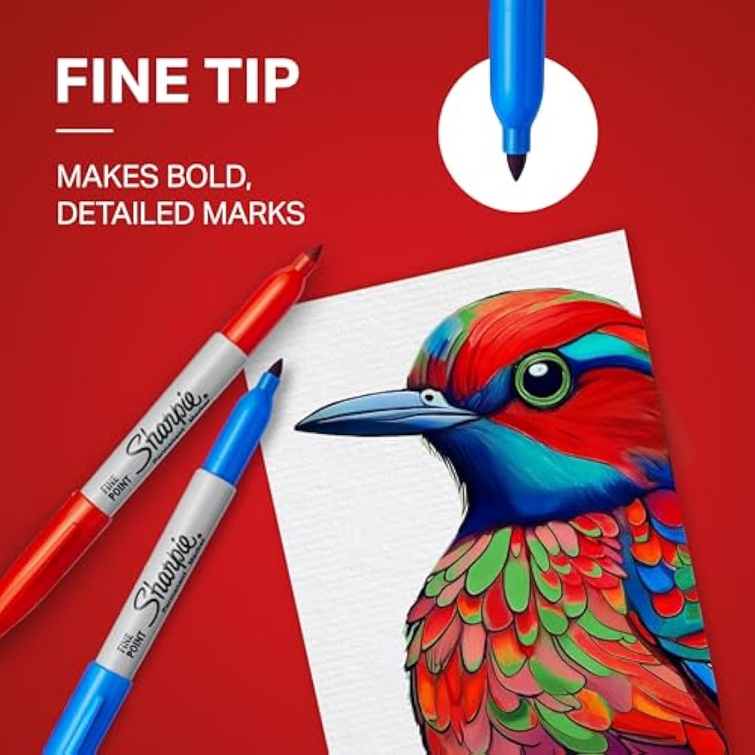 Sharpie Permanent Markers | Fine Point | Assorted Colours | 12 Pack