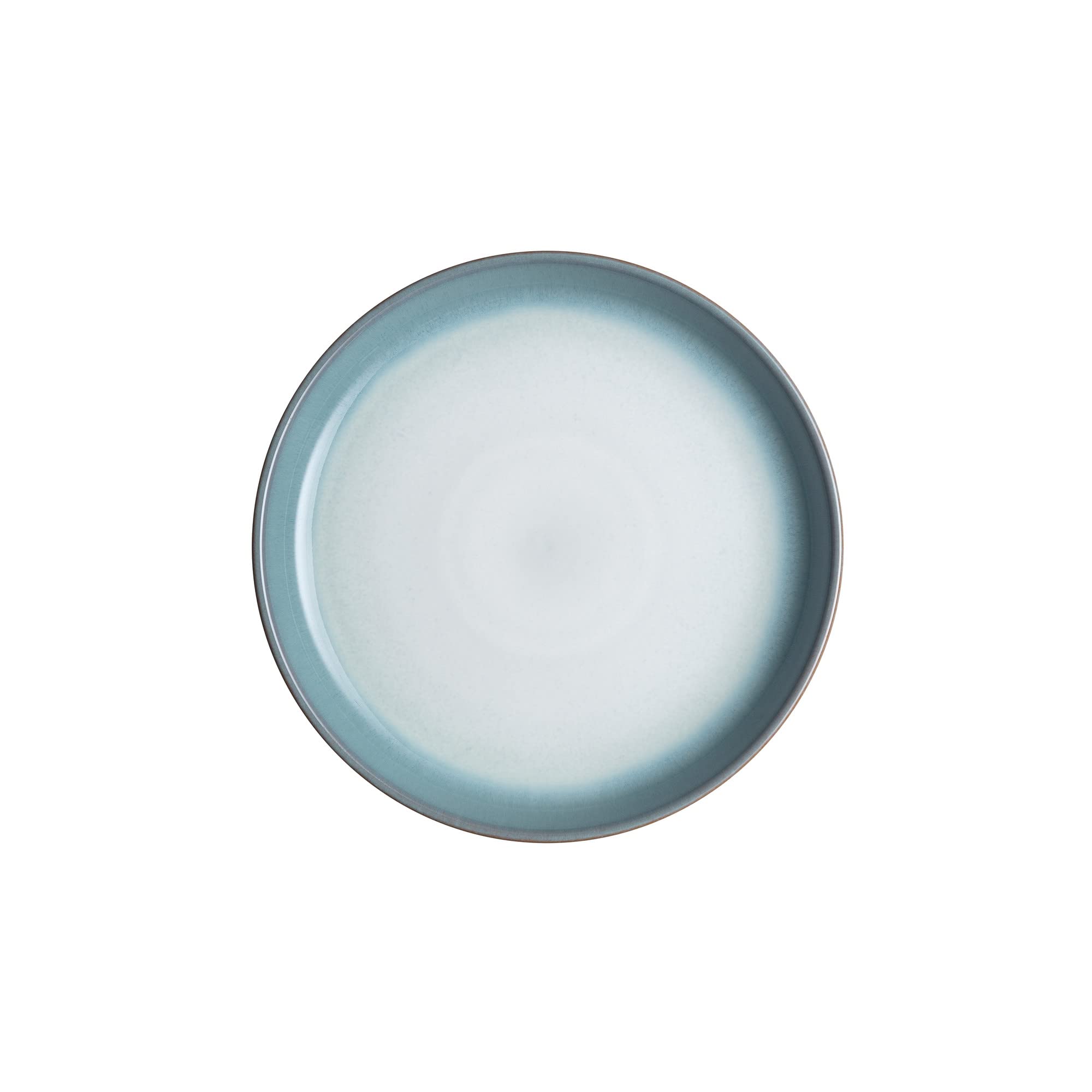 Denby Azure Haze Small Coupe Plates - Set of 4 Blue Stoneware