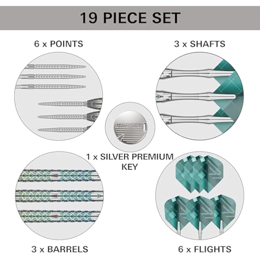 Target Darts Rove 90% Tungsten Steel Tip Set | Swiss Point Professional