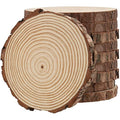 MUKLEI 10 PCS Natural Pine Wood Slices – 18-20cm Unfinished Wood Discs