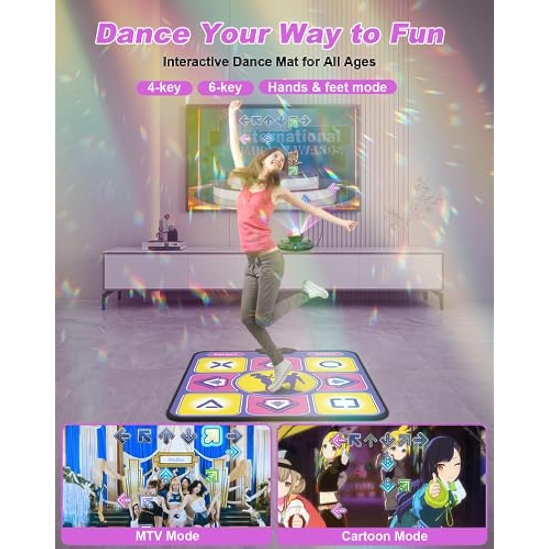 Acelufly Electronic Dance Mat with Camera for TV – Interactive Game