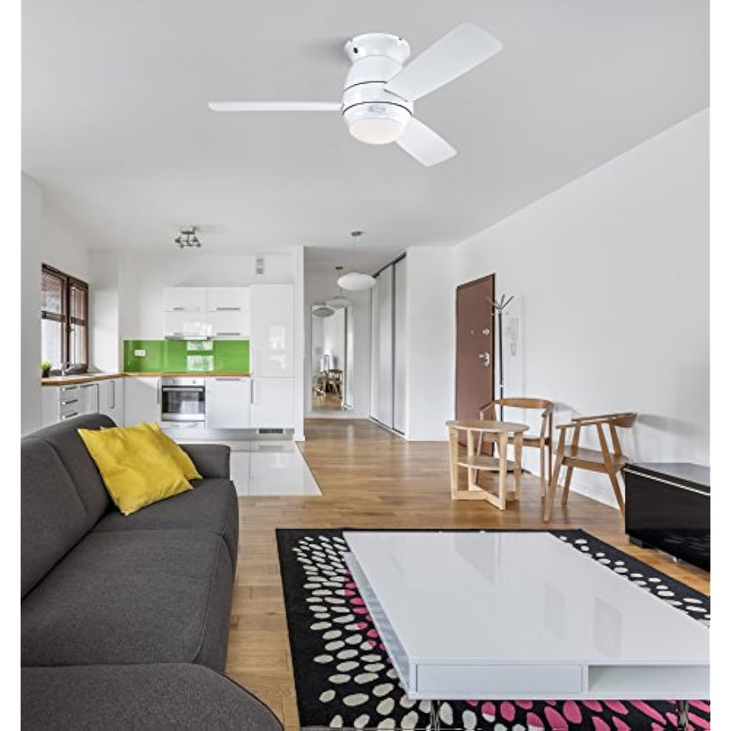 Westinghouse Halley 112cm White Indoor Ceiling Fan with Remote