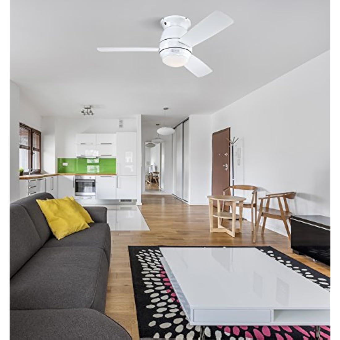 Westinghouse Halley 112cm White Indoor Ceiling Fan with Remote