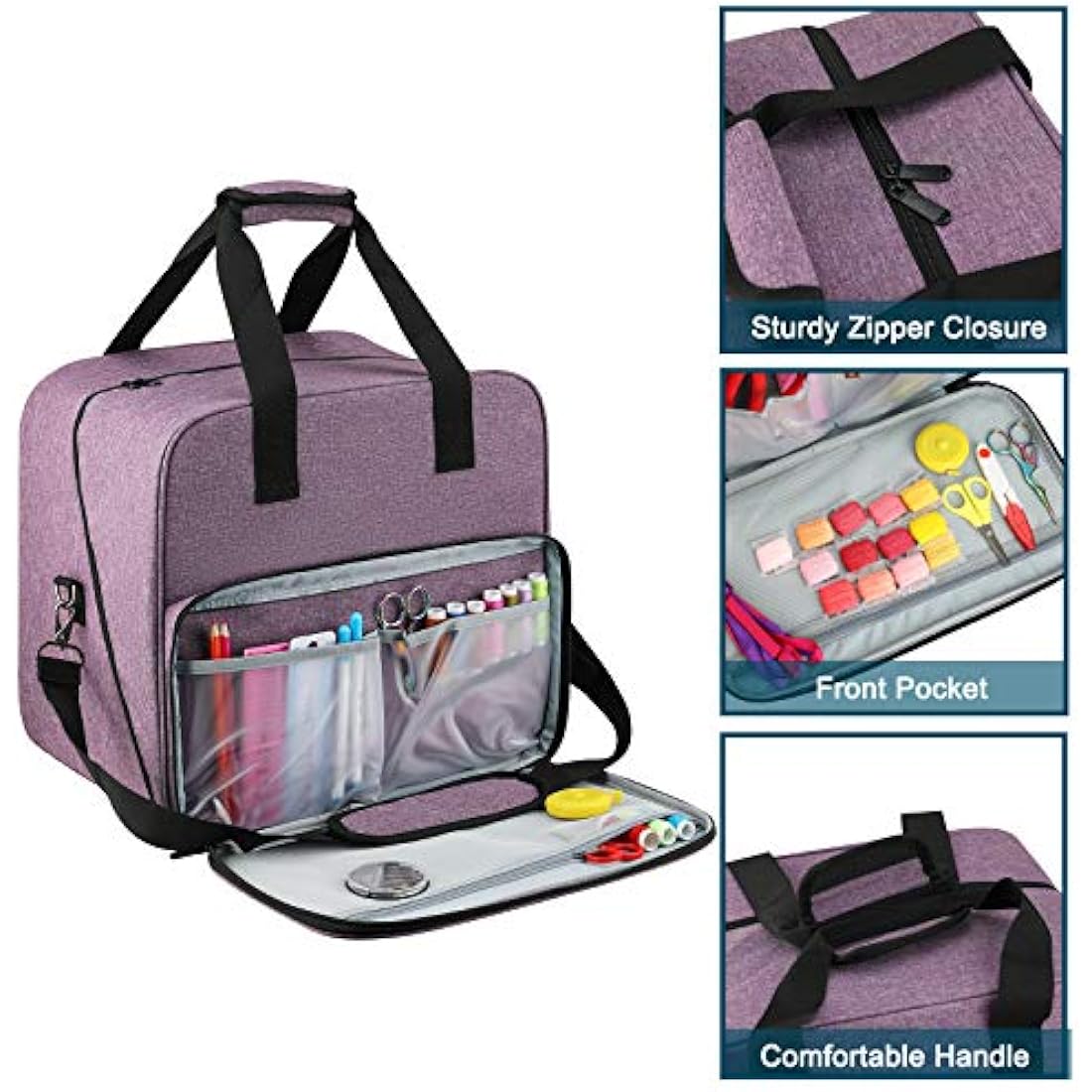 Coopay Overlocker Machine Bag – Large Waterproof Travel Carry Case, Purple