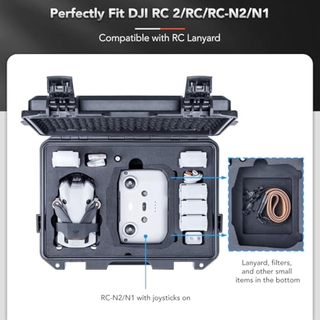 Lykus Titan MM410 Waterproof Hard Case for DJI Mini 4 Pro & Mini 3