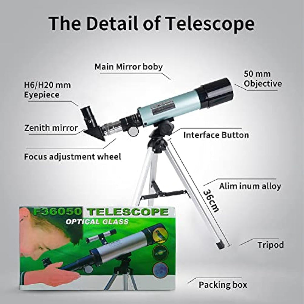 Mijiao Astronomical Telescope for Kids – 90X HD Portable Refractor