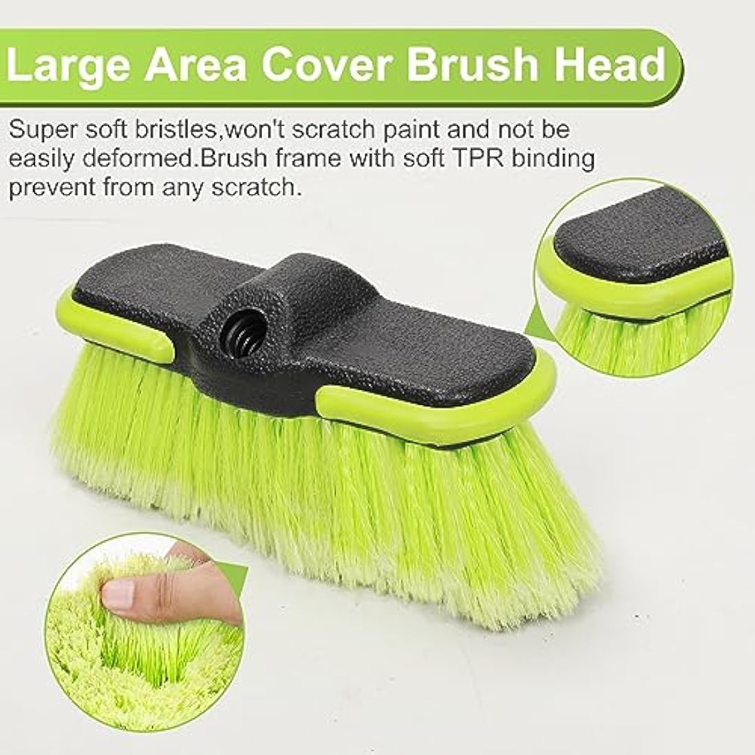 65" Car Wash Brush – Long Handle Soft Bristle Cleaning Mop