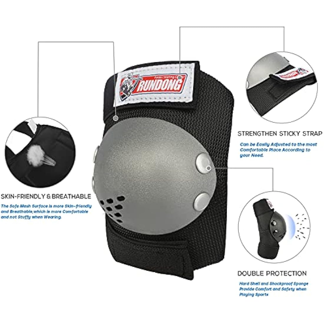 Jolof Store Kids Protective Gear Set – Knee Elbow Wrist Pads for 3-15