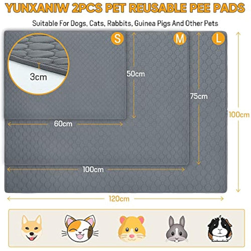 Reusable Dog Training Pads | Washable Waterproof Pee Pads (2 Pack)