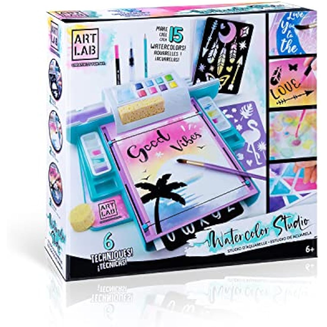 Watercolour Art Studio Kit – 8 Paints & 15 Sheets