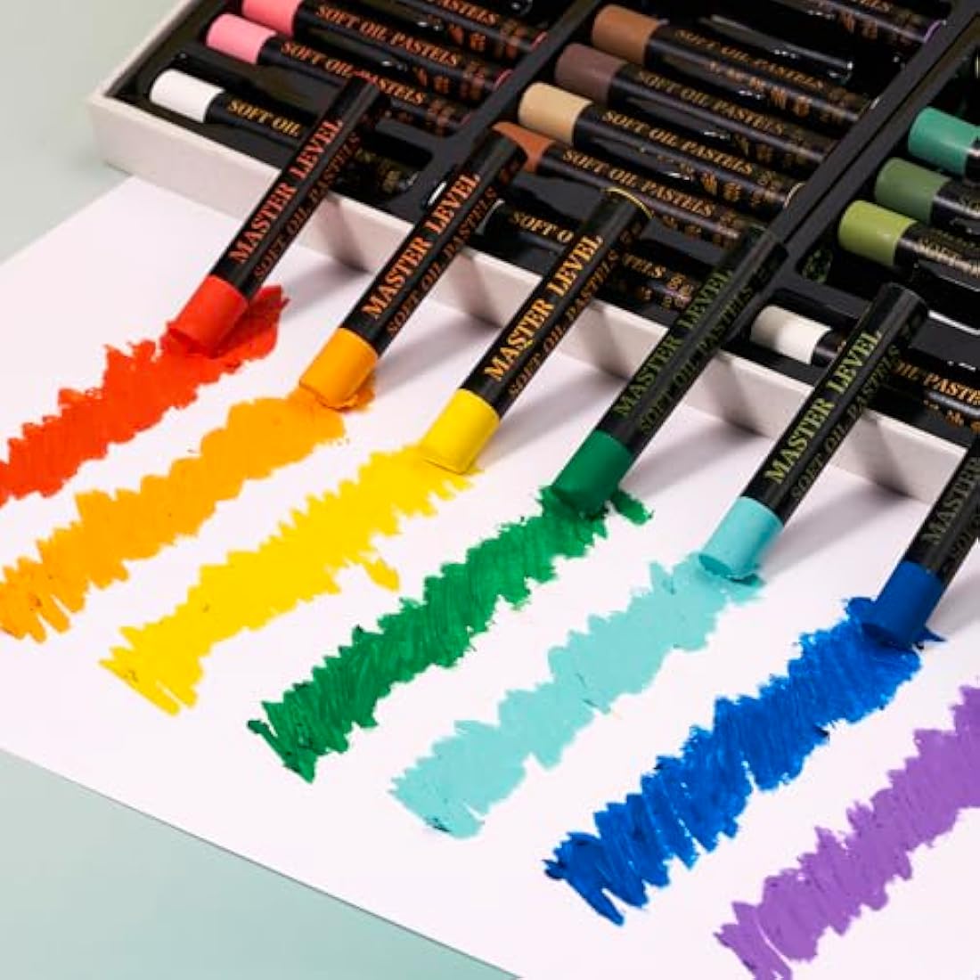 Lightwish Professional Oil Pastels – 52 Vibrant Colors for Artists