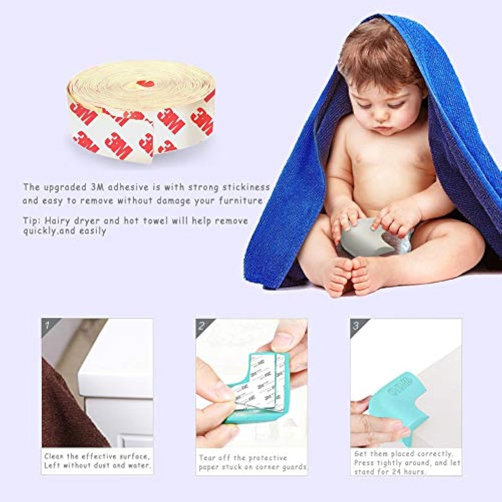 Jolof Store Silicone Corner Protectors | Baby Proofing Edge Guards, 8-Pack