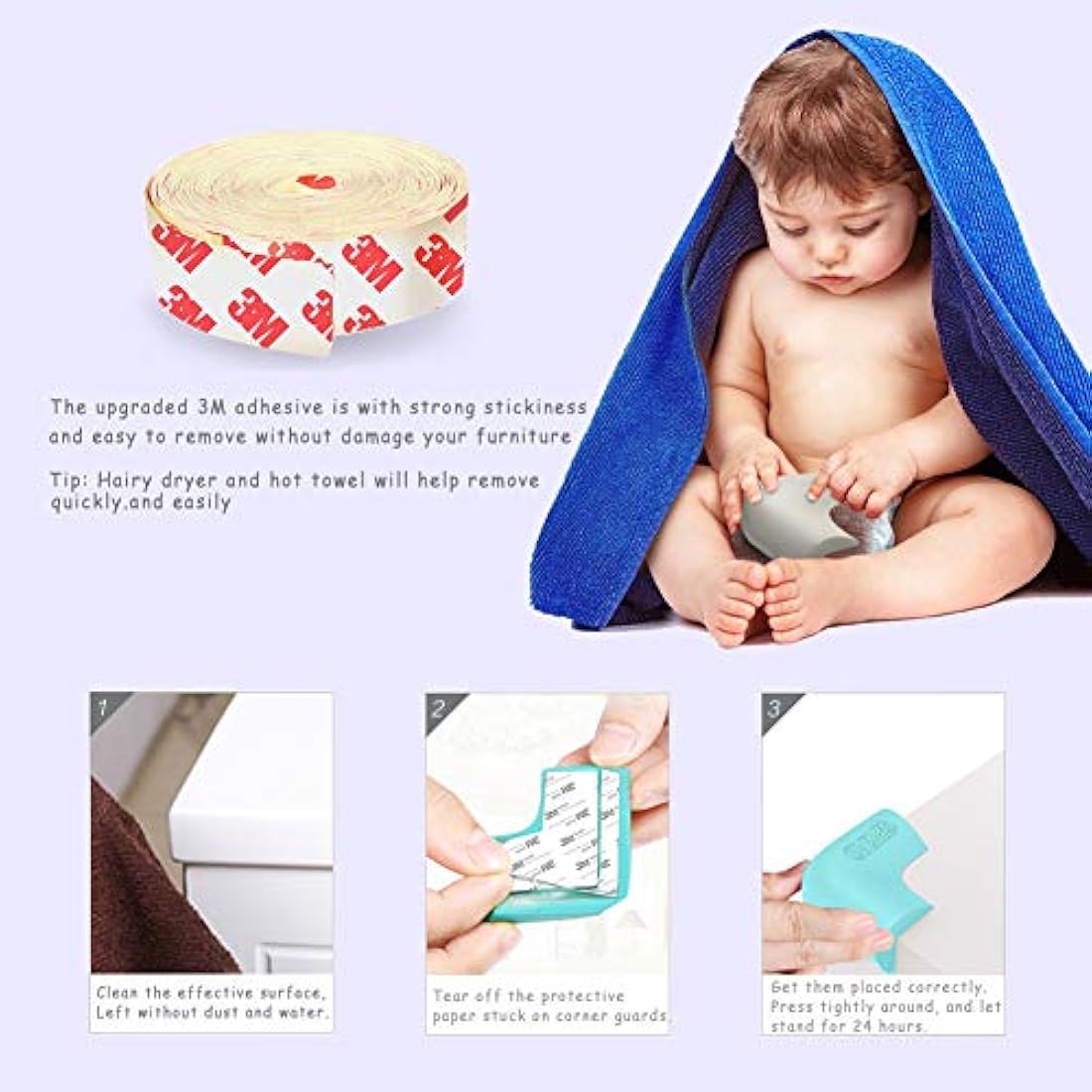 Jolof Store Silicone Corner Protectors | Baby Proofing Edge Guards, 8-Pack