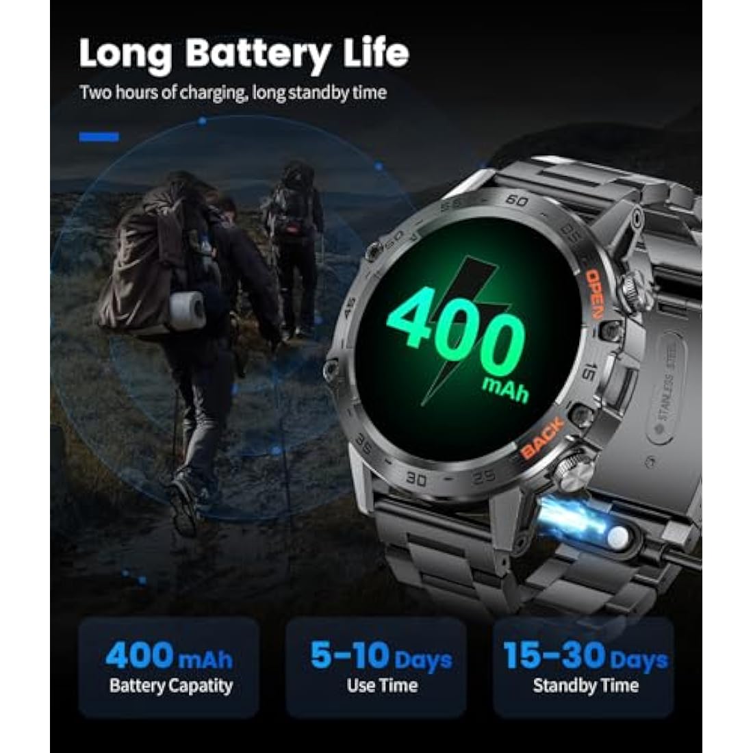 FEELNEVER Military Smart Watch for Men | 1.39" HD Screen & Bluetooth Call